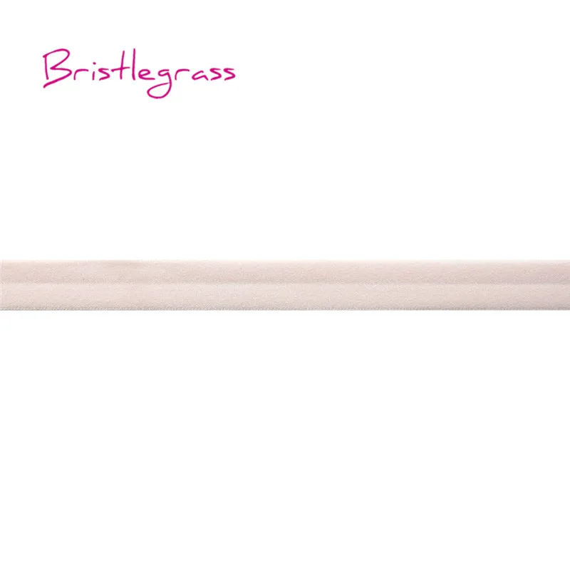 BRISTLEGRASS 2 5 10 Yard 5/8" 15mm Solid Matte Non-Shiny FOE Fold Over Elastics Spandex Band Hair Tie Headband Dress Sewing Trim