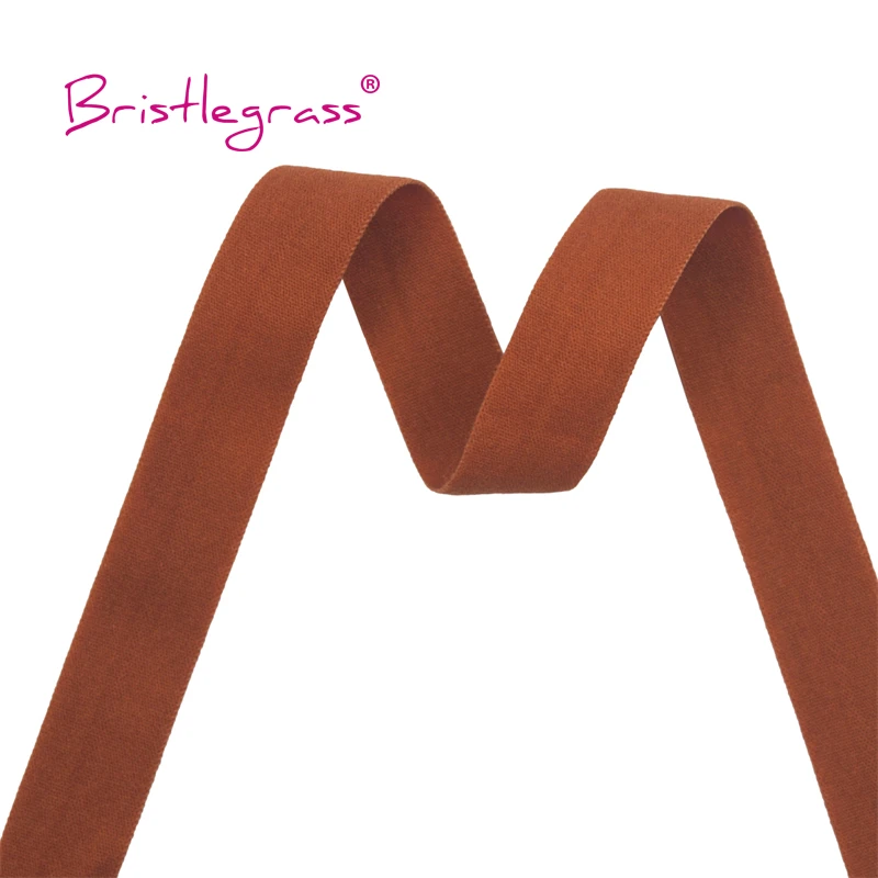 BRISTLEGRASS 2 5 10 Yard 5/8" 15mm Solid Matte Non-Shiny FOE Fold Over Elastics Spandex Band Hair Tie Headband Dress Sewing Trim