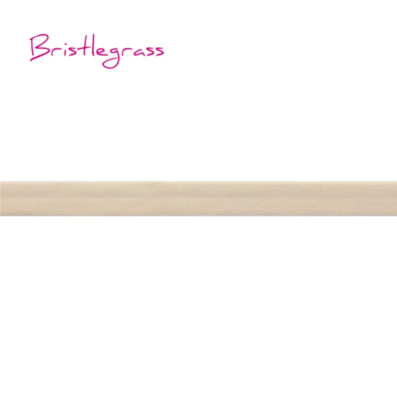 BRISTLEGRASS 2 5 10 Yard 5/8" 15mm Solid Matte Non-Shiny FOE Fold Over Elastics Spandex Band Hair Tie Headband Dress Sewing Trim