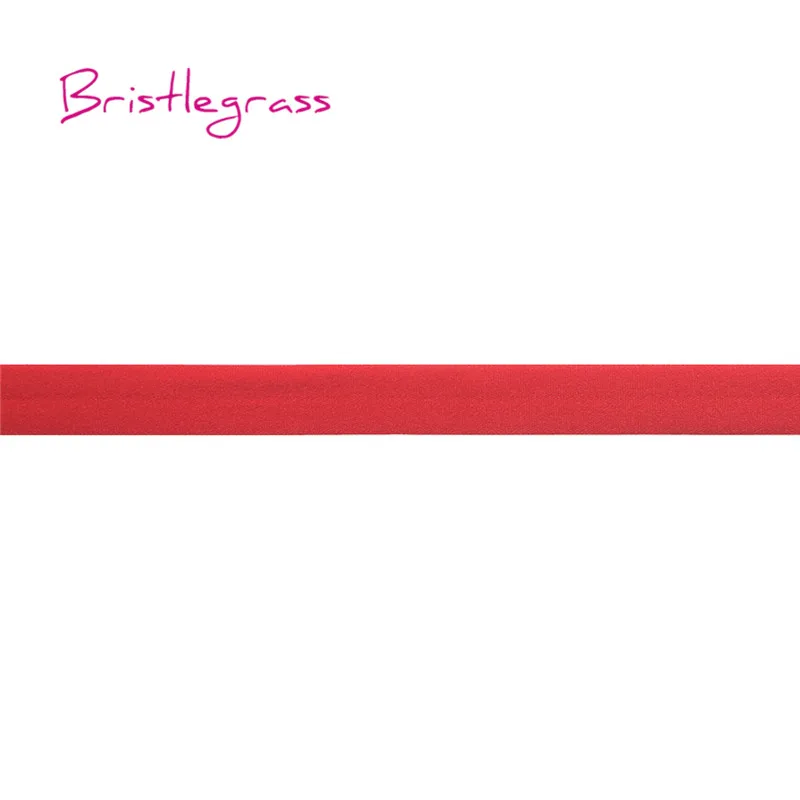 BRISTLEGRASS 2 5 10 Yard 5/8" 15mm Solid Matte Non-Shiny FOE Fold Over Elastics Spandex Band Hair Tie Headband Dress Sewing Trim