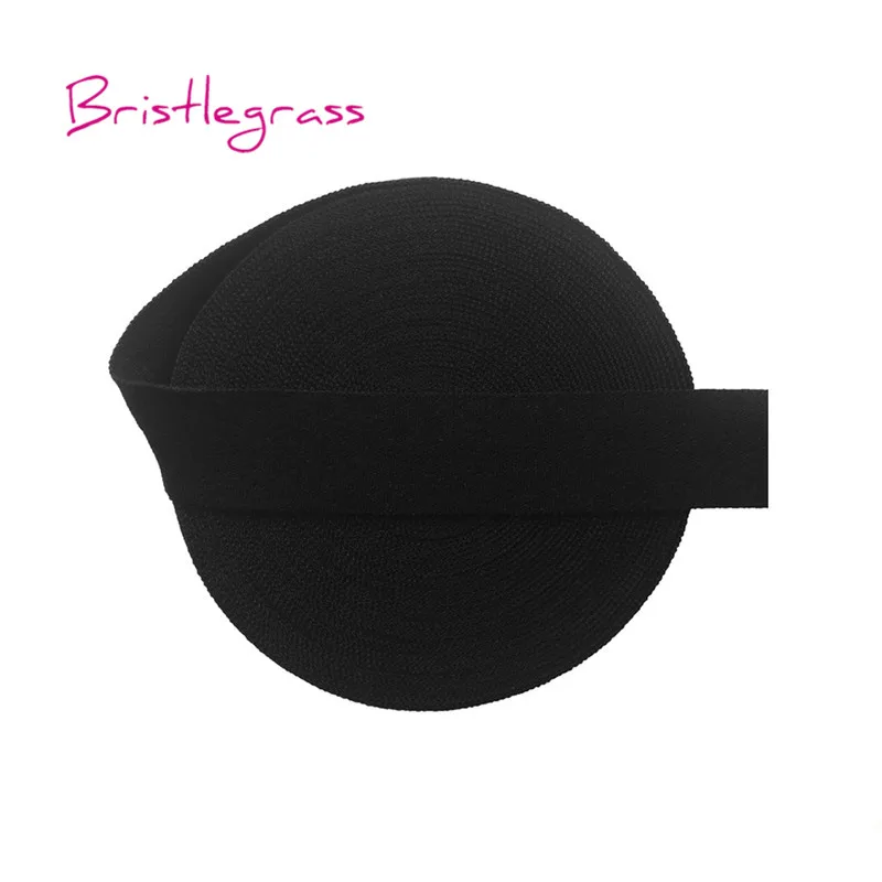 BRISTLEGRASS 2 5 10 Yard 5/8" 15mm Solid Matte Non-Shiny FOE Fold Over Elastics Spandex Band Hair Tie Headband Dress Sewing Trim