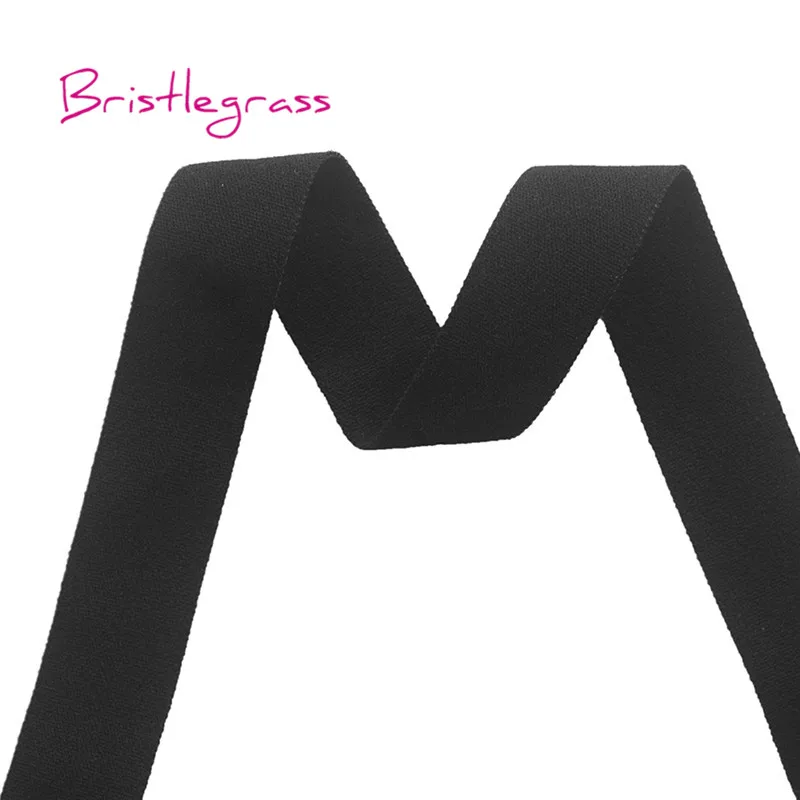 BRISTLEGRASS 2 5 10 Yard 5/8" 15mm Solid Matte Non-Shiny FOE Fold Over Elastics Spandex Band Hair Tie Headband Dress Sewing Trim
