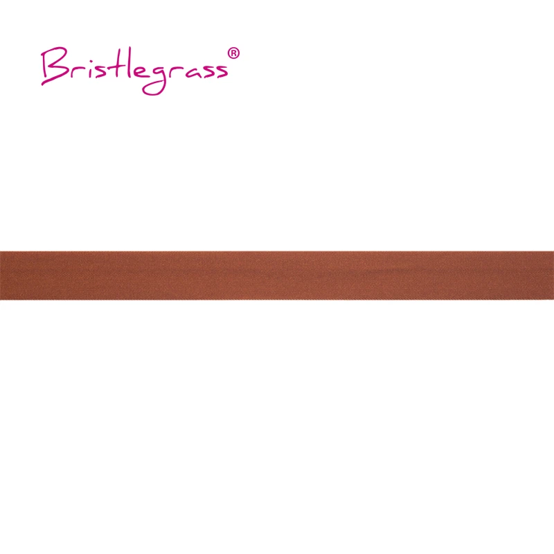 BRISTLEGRASS 2 5 10 Yard 5/8" 15mm Solid Matte Non-Shiny FOE Fold Over Elastics Spandex Band Hair Tie Headband Dress Sewing Trim