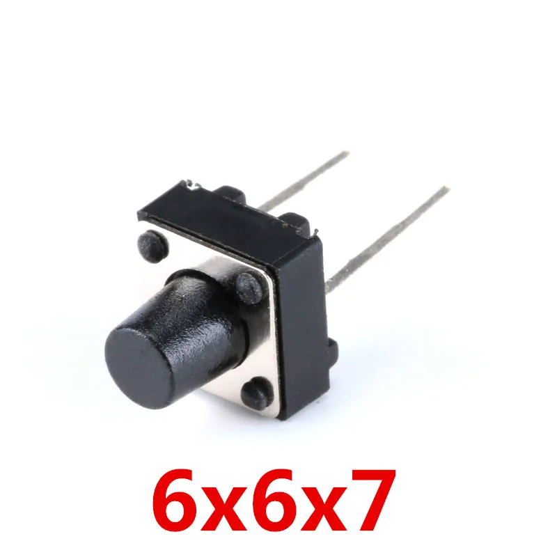 20Pieces Middle 2pin Switch Tactile Push Button Switches 6x6x4.3mm 6x6x5mm 6x6x7mm Micro Switch Momentary Push Button