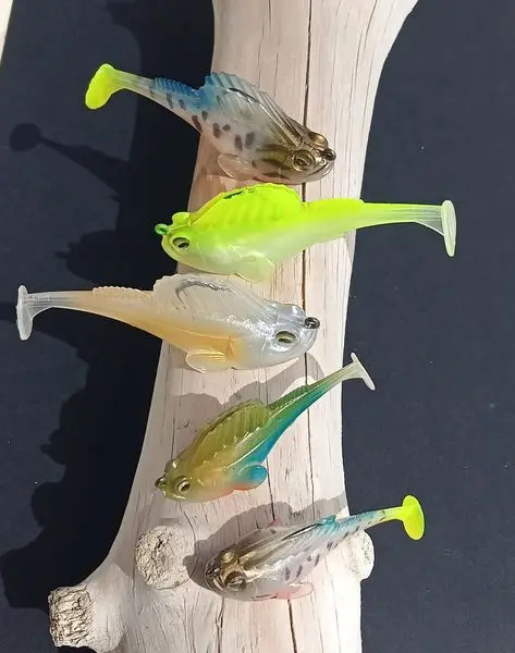 Hunthouse Soft Bait Jig Coated Fishing Lure Sinking All Water 55mm/75mm/95mm Swimbaits For Trout Pike Bass Shad Perch Tackle