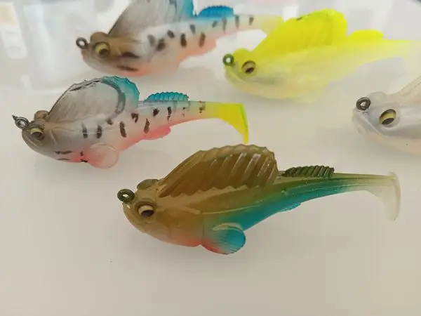 Hunthouse Soft Bait Jig Coated Fishing Lure Sinking All Water 55mm/75mm/95mm Swimbaits For Trout Pike Bass Shad Perch Tackle