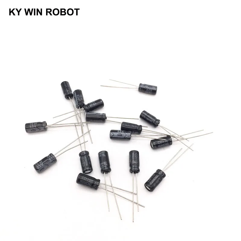 50pcs/lot 10UF 63V 10mf 105C 5X11mm Aluminum Electrolytic Capacitor 63V10UF Radial Lead 50pcs