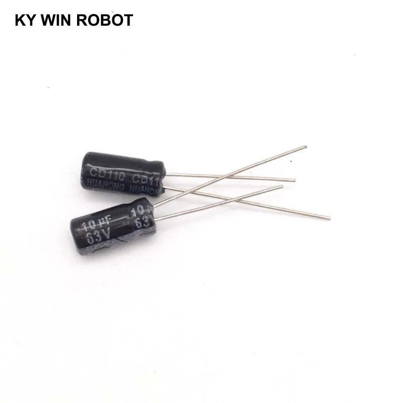50pcs/lot 10UF 63V 10mf 105C 5X11mm Aluminum Electrolytic Capacitor 63V10UF Radial Lead 50pcs