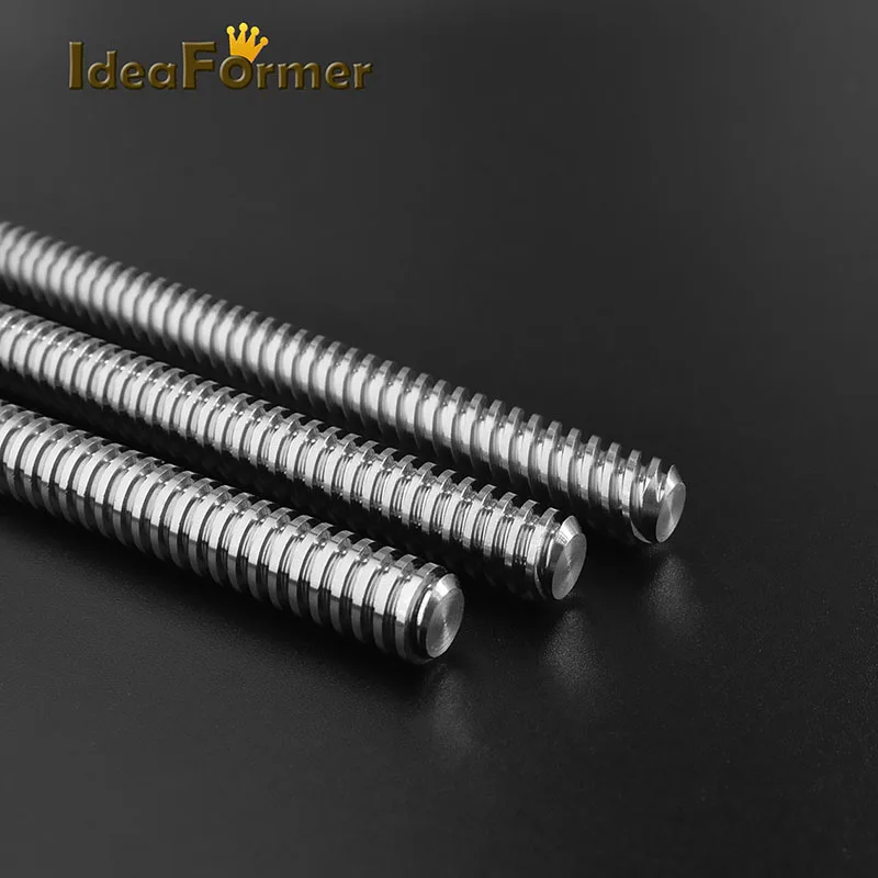 T8 Lead Screw OD 8mm Lead 4mm/2mm/8mm Pitch 2mm Lenght 200mm 250mm 300mm 350mm 400mm 450mm 500mm With Nut For Reprap 3D Parts