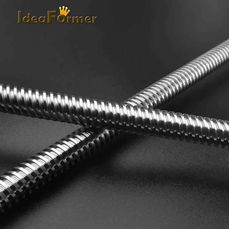 T8 Lead Screw OD 8mm Lead 4mm/2mm/8mm Pitch 2mm Lenght 200mm 250mm 300mm 350mm 400mm 450mm 500mm With Nut For Reprap 3D Parts