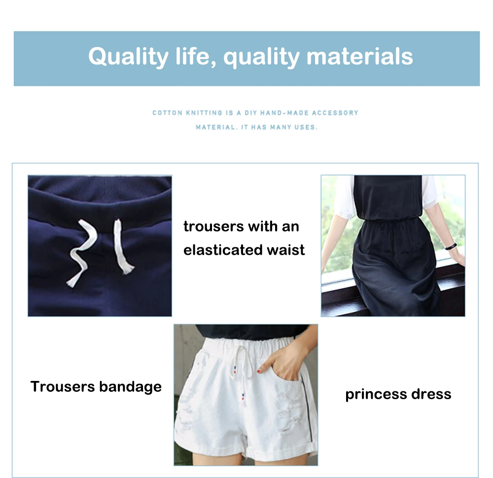 3/4/5/6/8/10MM White/black Flat Elastic Bands Elastic rubber band wedding Garment elastic tape for DIY sewing Stretch Rope acces