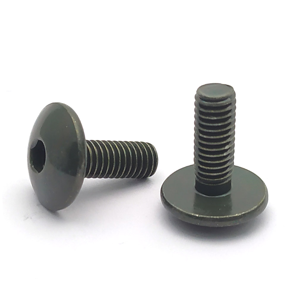 10 Set Motorcycle Scooter ATV Moped Plastic Cover Screw Bolt and U Type Clips with Nut M6 6mm M6X16 Army green
