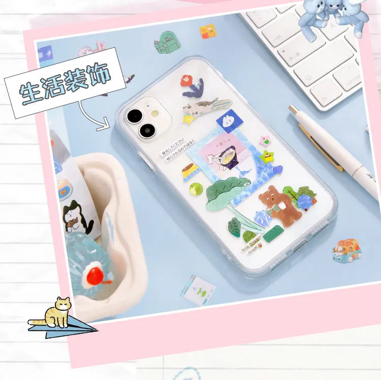 20sheets/lot Kawaii Japanese Wonderful Moments Series Die Cutting Coil Sticker Book DIY Scrapbook Stationery Decoration Kit