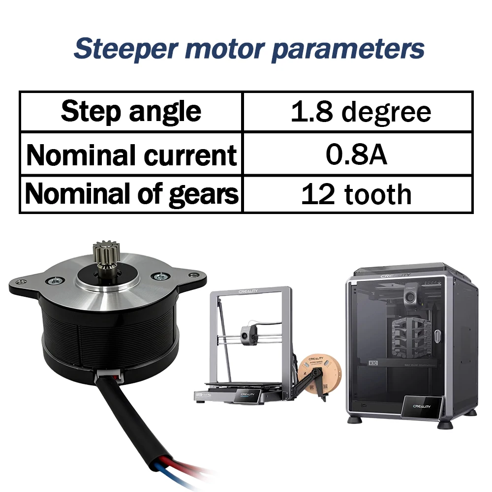 For K1/K1 Max Extruder Stepper Motor Extrusion Mechanism Kit 12 Tooth Gear for Creality K1/K1 Max 3D Printer Parts