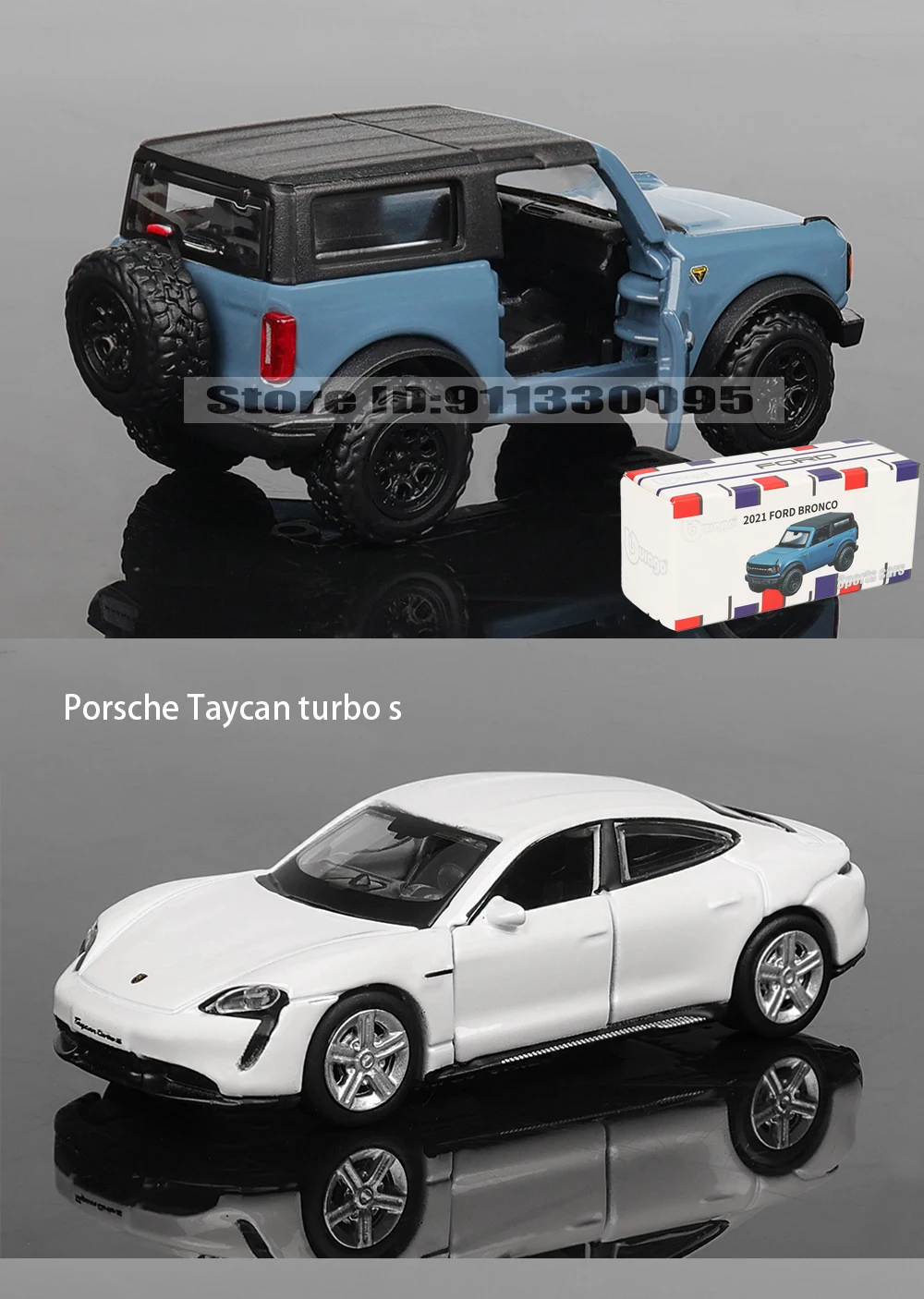 Bburago 1:64 golf Porsche 911 Shelby Raventon Mustang Lamborghini Collection Series Car Die Casting Model Gift Toy
