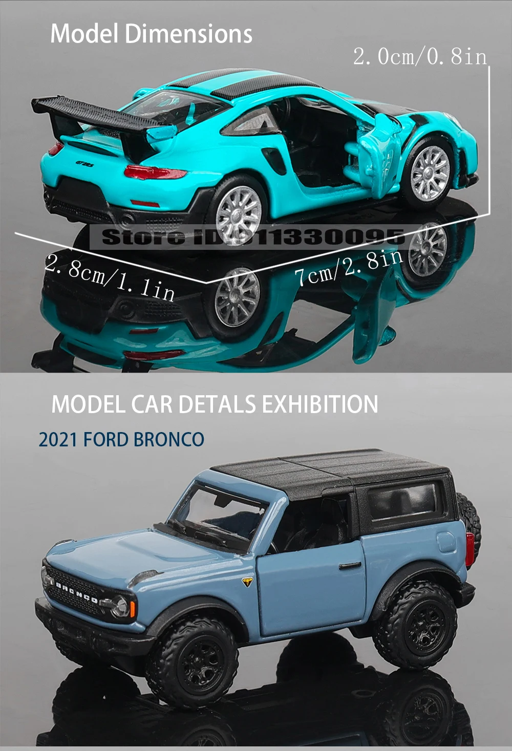 Bburago 1:64 golf Porsche 911 Shelby Raventon Mustang Lamborghini Collection Series Car Die Casting Model Gift Toy