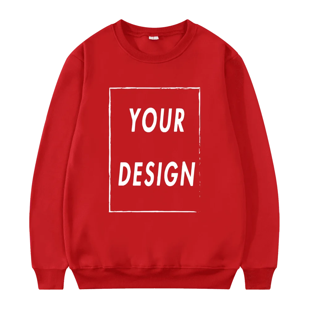 2025 New Unisex Hatless Sweatshirt Customize Your Logo Crew Neck Sweater Fashion Men's Women's Casual Sweater