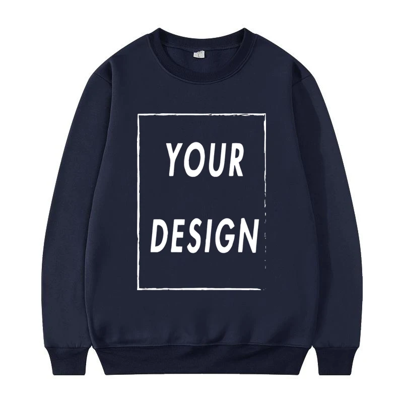 2025 New Unisex Hatless Sweatshirt Customize Your Logo Crew Neck Sweater Fashion Men's Women's Casual Sweater