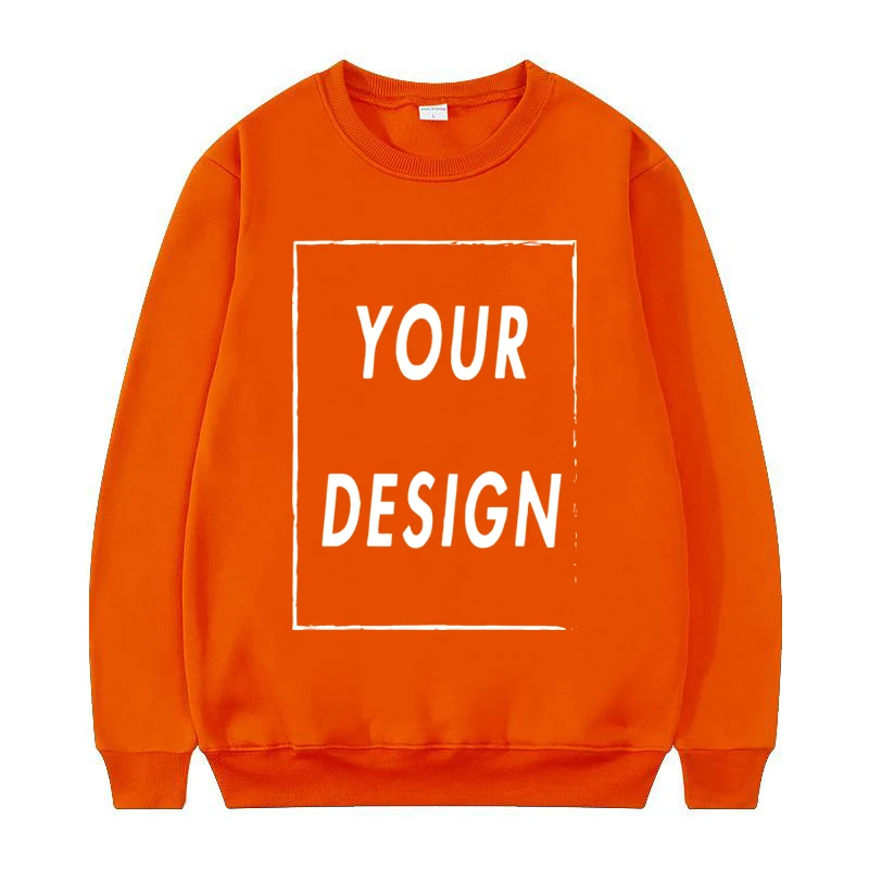 2025 New Unisex Hatless Sweatshirt Customize Your Logo Crew Neck Sweater Fashion Men's Women's Casual Sweater