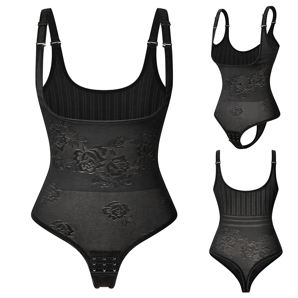 Women Shapewear Bodysuit New Tummy Control Shapewear Waist Trainer Thong Body Shaper Colombian Fajas Slimming Underwear