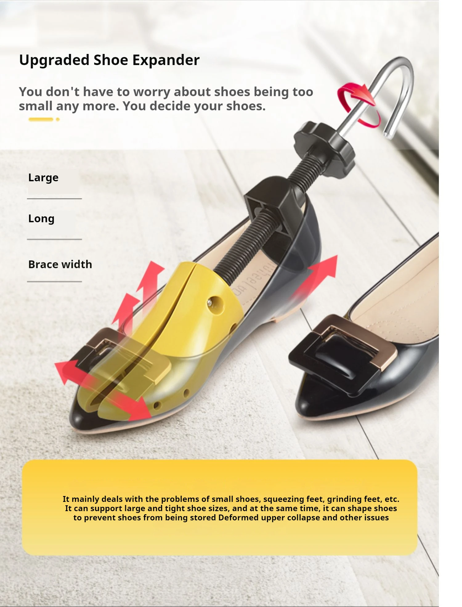 2Pcs Professional Shoe Trees Adjustable Length Width Shoes Stretcher Boots Sneakers Shoe Stretchers Men Woman Heels Shoes Tree