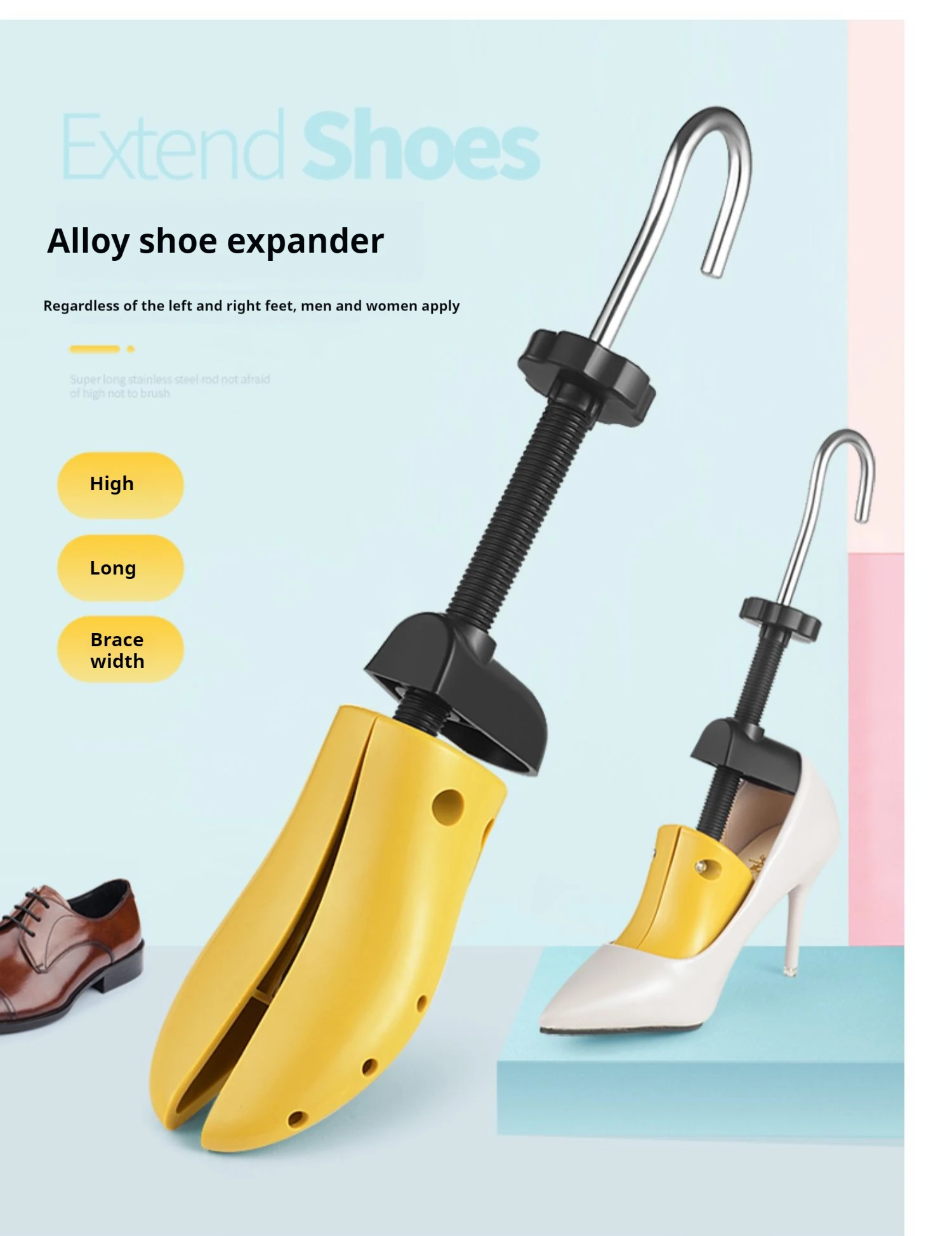 2Pcs Professional Shoe Trees Adjustable Length Width Shoes Stretcher Boots Sneakers Shoe Stretchers Men Woman Heels Shoes Tree