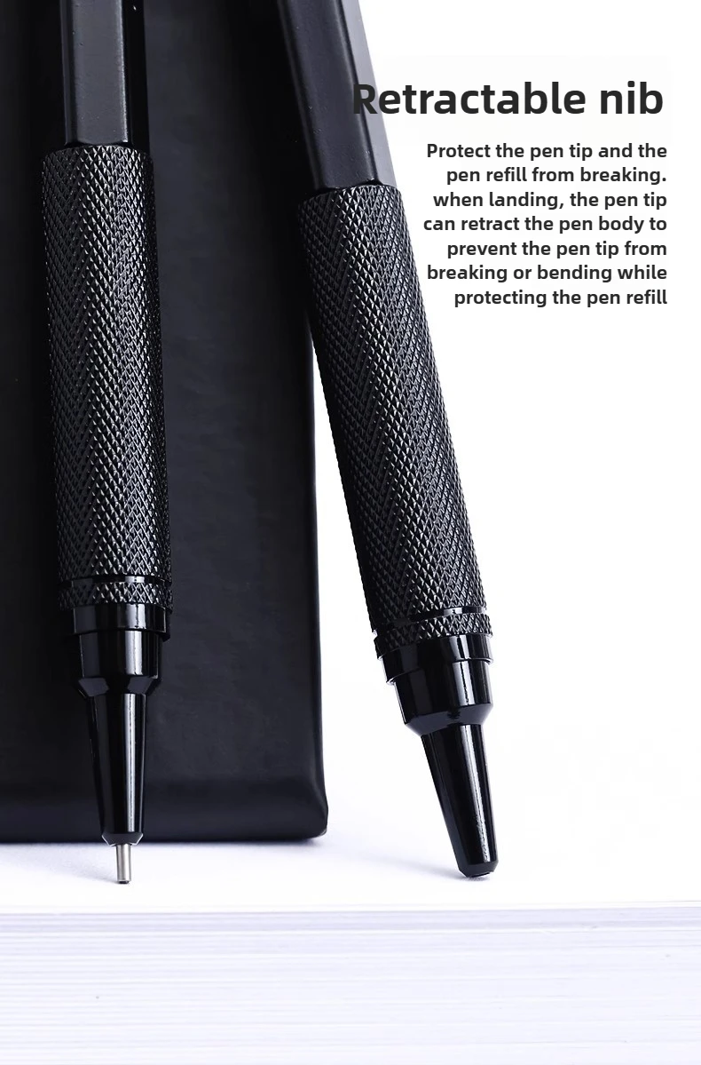 Metal Mechanical Pencil 0.3/0.5/0.7 mm Low Gravity Drawing Automatic HB Pencil Set with Leads Office School Writing Art Supplies