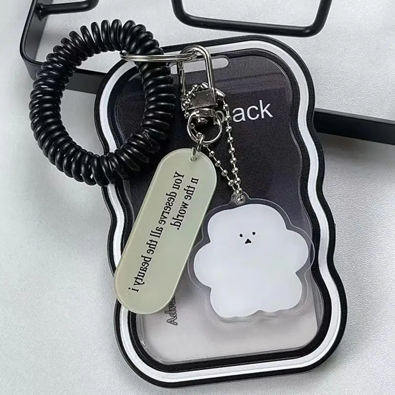 Creative Design Kpop Photocard Holder Transparent Card Holder Keychain Photo Sleeves Bus Card Student Card Case Photo Protector