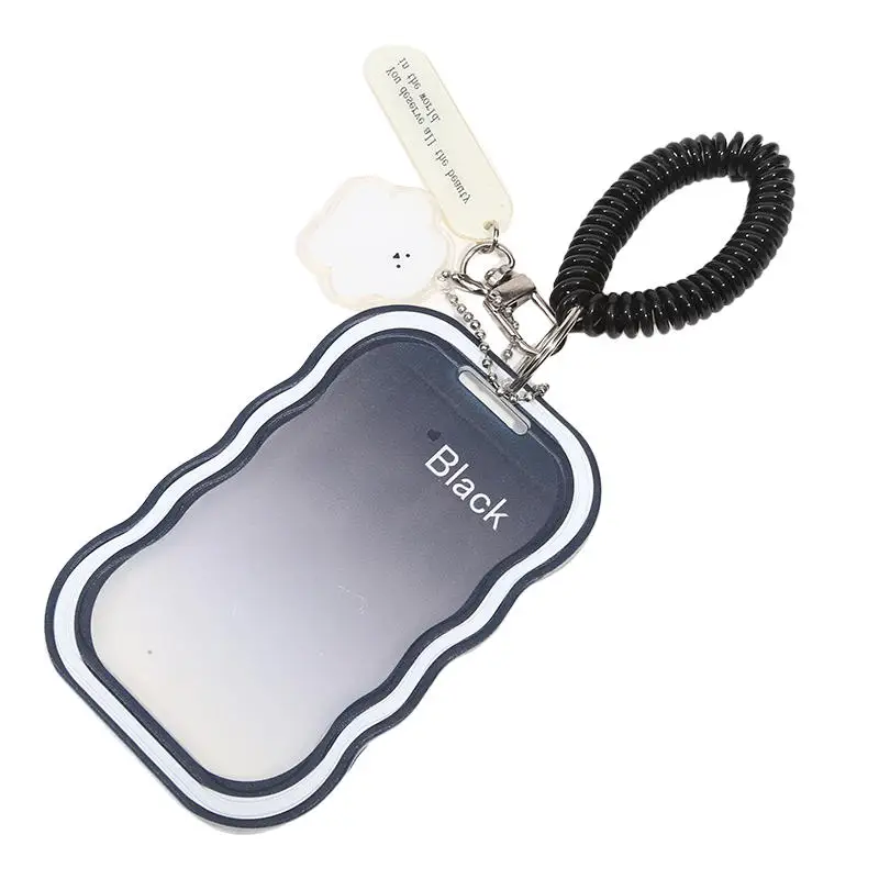 Creative Design Kpop Photocard Holder Transparent Card Holder Keychain Photo Sleeves Bus Card Student Card Case Photo Protector