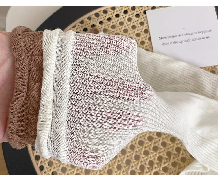 Double Ribbed Matching Midtube Socks for Women and Candy Matching Socks for Morandi Fashion Matching Stockings for Women