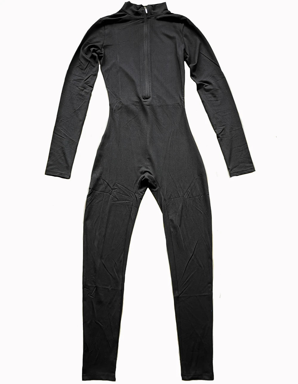Womens Yoga Jumpsuits Long Sleeve Thin Slim Fit Stretch One Piece Playsuits Romper Sexy Fitness Female Basic Zipper Sportwears