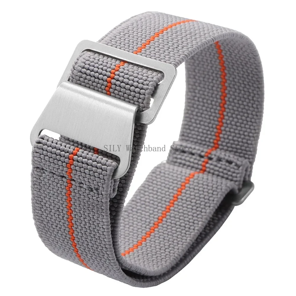 18mm 20mm 22mm French Troops Parachute Bracelets Elastic Nylon Braided Watch Band Universal Men Women Strap Soft Sport Wristbelt