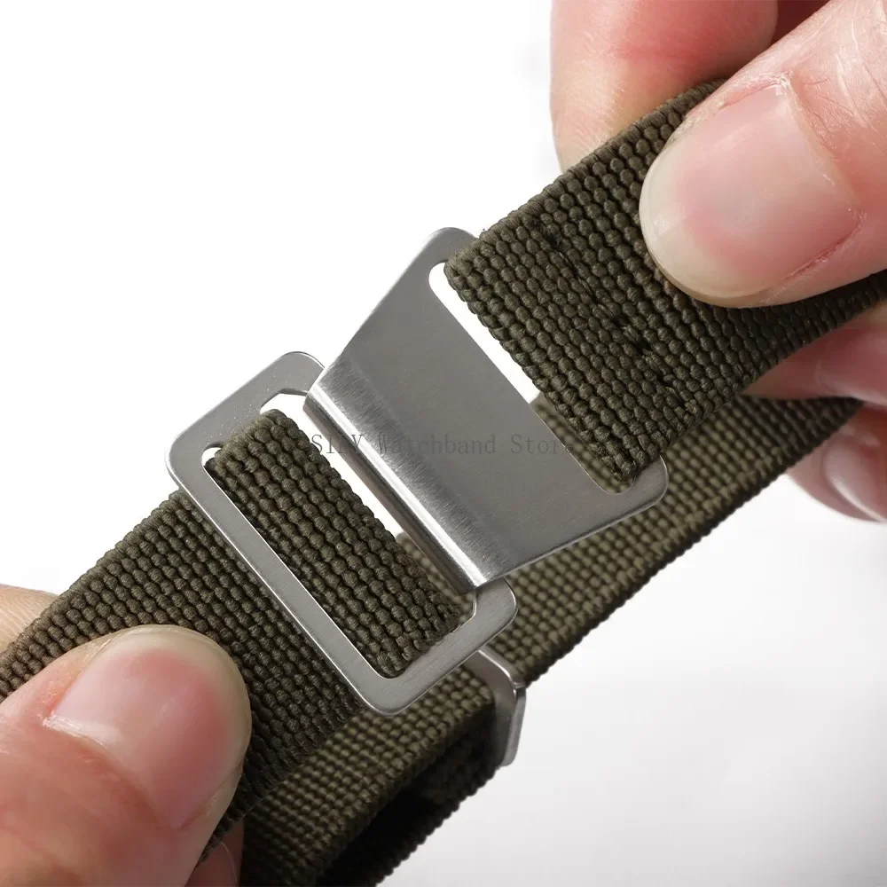 18mm 20mm 22mm French Troops Parachute Bracelets Elastic Nylon Braided Watch Band Universal Men Women Strap Soft Sport Wristbelt