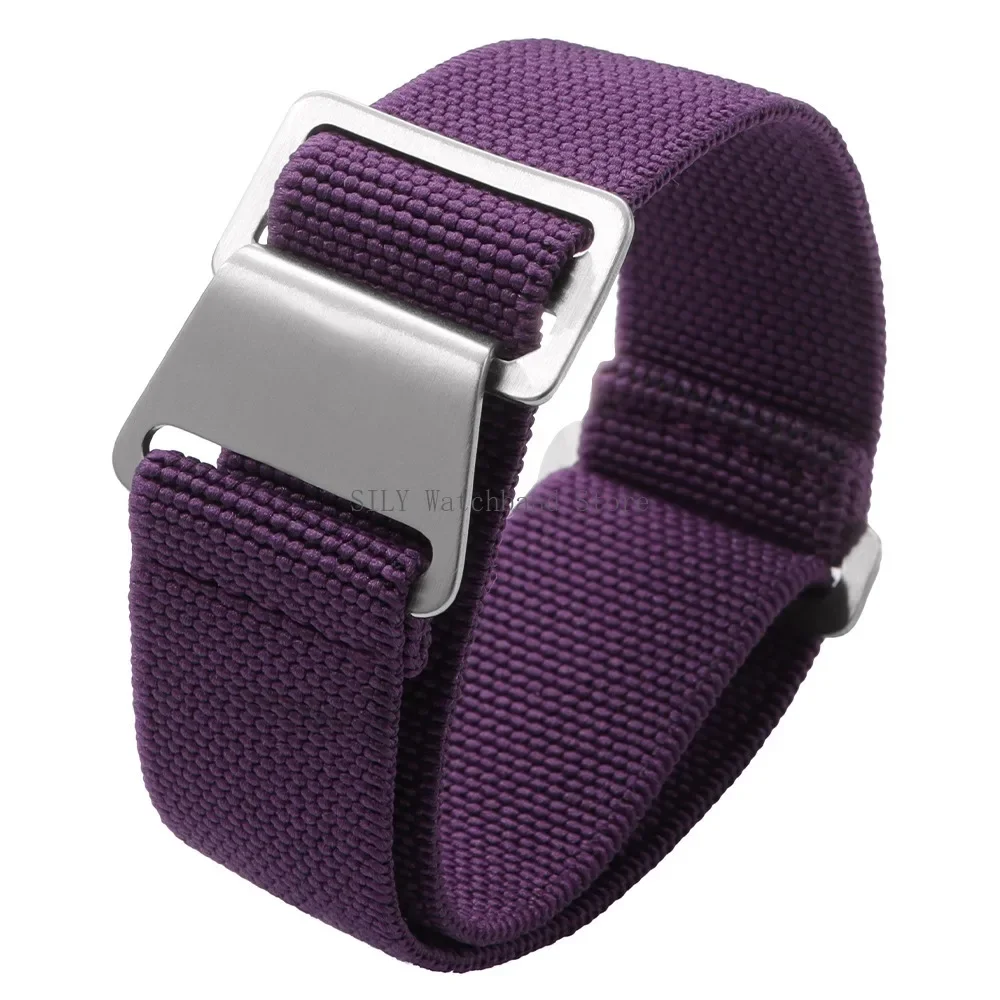 18mm 20mm 22mm French Troops Parachute Bracelets Elastic Nylon Braided Watch Band Universal Men Women Strap Soft Sport Wristbelt