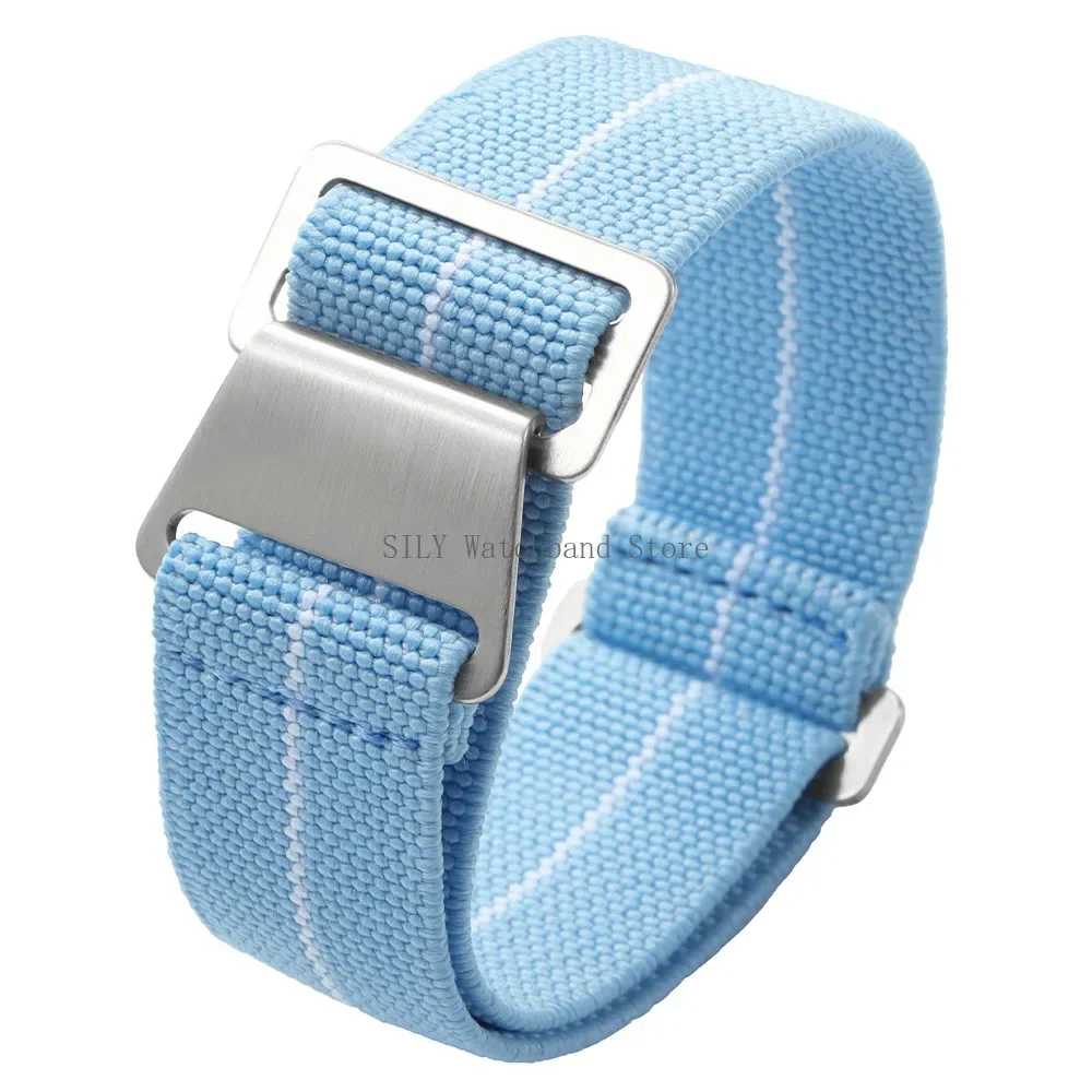 18mm 20mm 22mm French Troops Parachute Bracelets Elastic Nylon Braided Watch Band Universal Men Women Strap Soft Sport Wristbelt