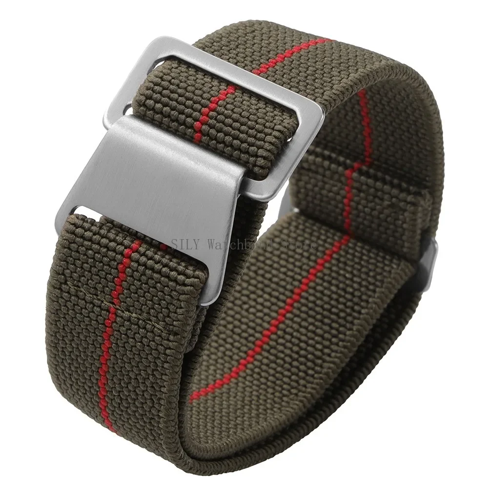 18mm 20mm 22mm French Troops Parachute Bracelets Elastic Nylon Braided Watch Band Universal Men Women Strap Soft Sport Wristbelt