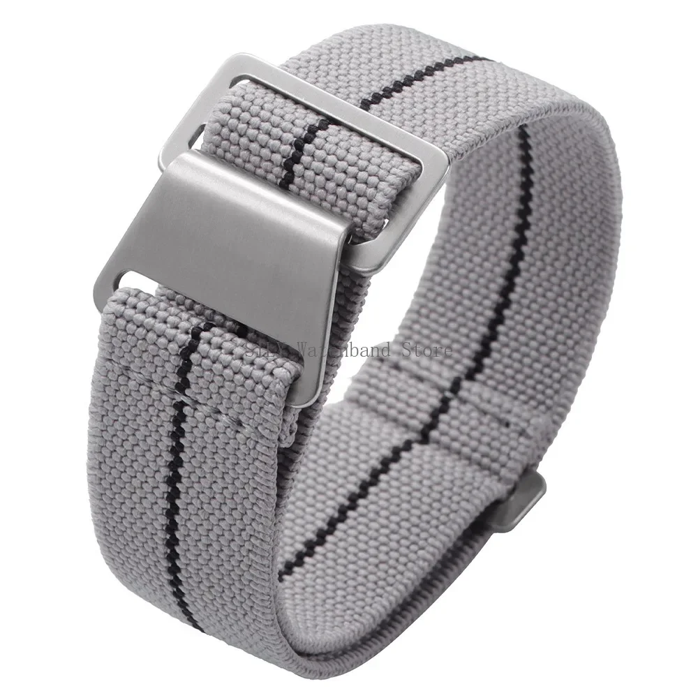 18mm 20mm 22mm French Troops Parachute Bracelets Elastic Nylon Braided Watch Band Universal Men Women Strap Soft Sport Wristbelt