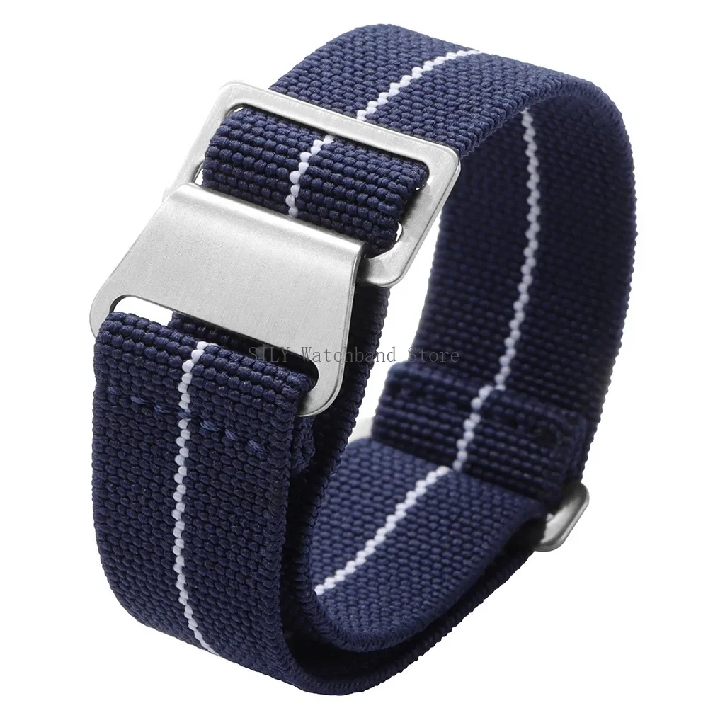 18mm 20mm 22mm French Troops Parachute Bracelets Elastic Nylon Braided Watch Band Universal Men Women Strap Soft Sport Wristbelt