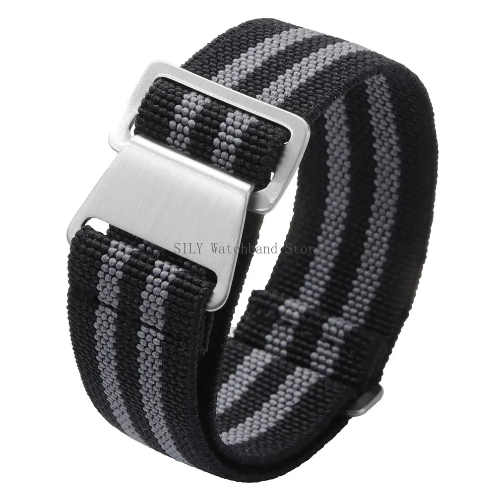 18mm 20mm 22mm French Troops Parachute Bracelets Elastic Nylon Braided Watch Band Universal Men Women Strap Soft Sport Wristbelt