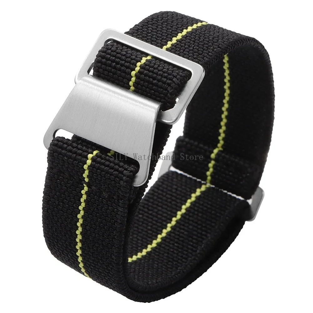 18mm 20mm 22mm French Troops Parachute Bracelets Elastic Nylon Braided Watch Band Universal Men Women Strap Soft Sport Wristbelt