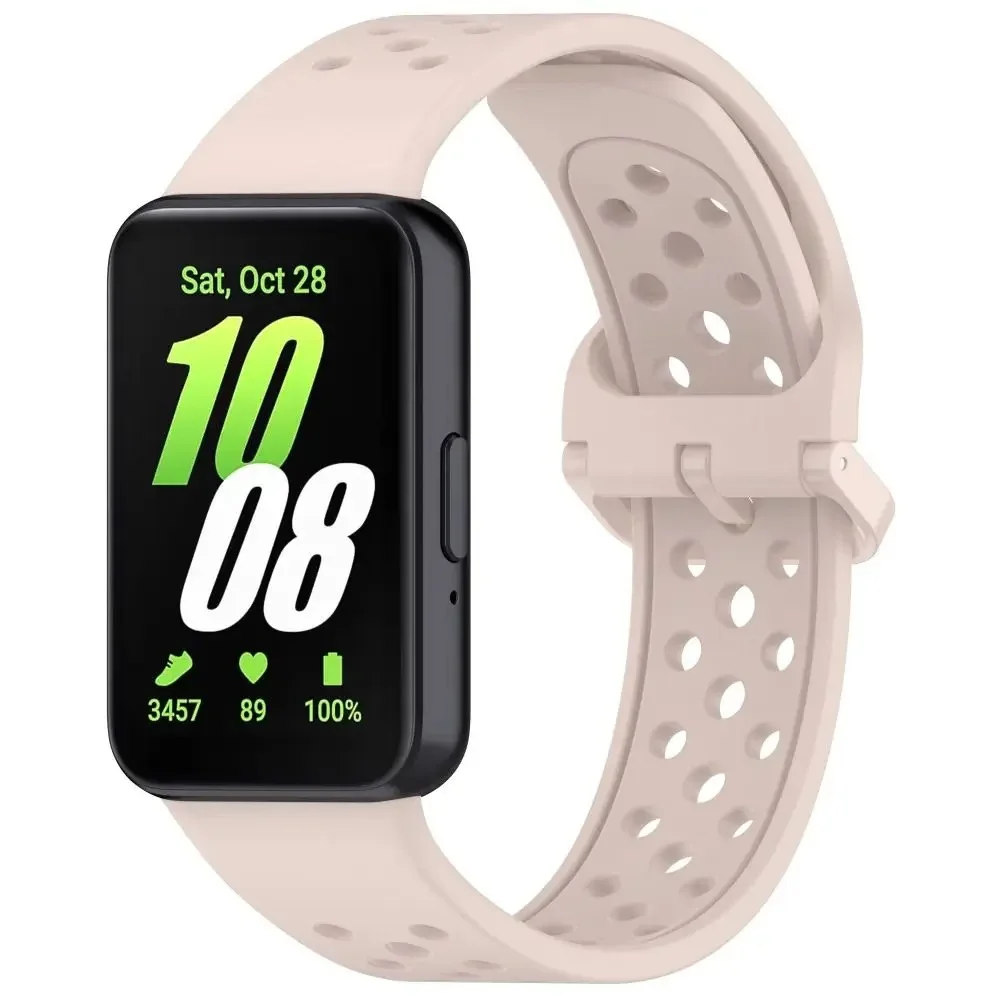 Soft Silicone Watch Compatible with Samsung Galaxy Fit3 Replacement Bracelet Breathable Watchband Smart Watch Sports Accessories