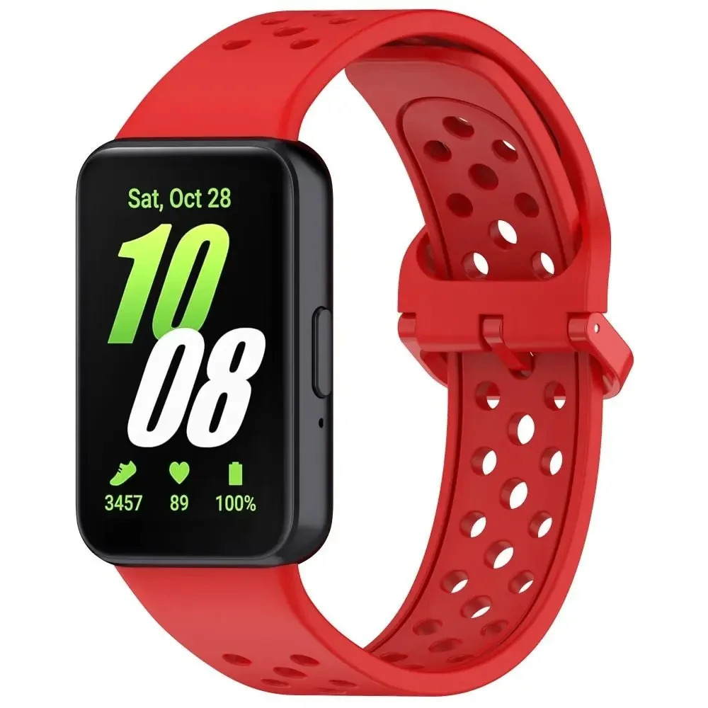 Soft Silicone Watch Compatible with Samsung Galaxy Fit3 Replacement Bracelet Breathable Watchband Smart Watch Sports Accessories