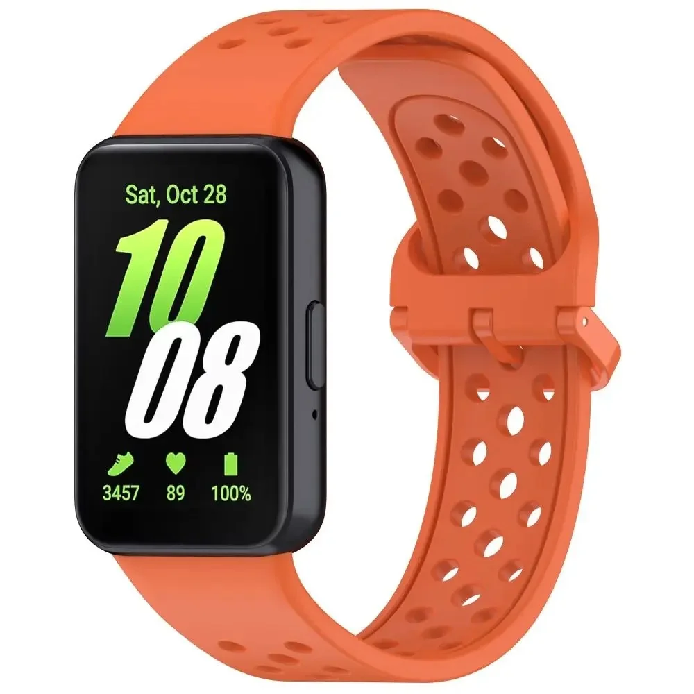 Soft Silicone Watch Compatible with Samsung Galaxy Fit3 Replacement Bracelet Breathable Watchband Smart Watch Sports Accessories