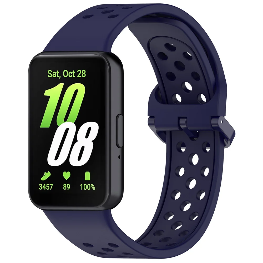 Soft Silicone Watch Compatible with Samsung Galaxy Fit3 Replacement Bracelet Breathable Watchband Smart Watch Sports Accessories