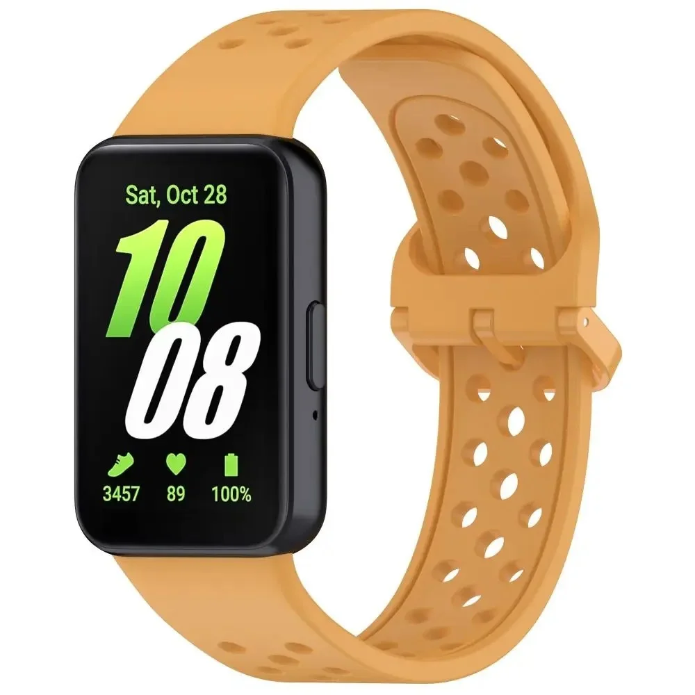 Soft Silicone Watch Compatible with Samsung Galaxy Fit3 Replacement Bracelet Breathable Watchband Smart Watch Sports Accessories