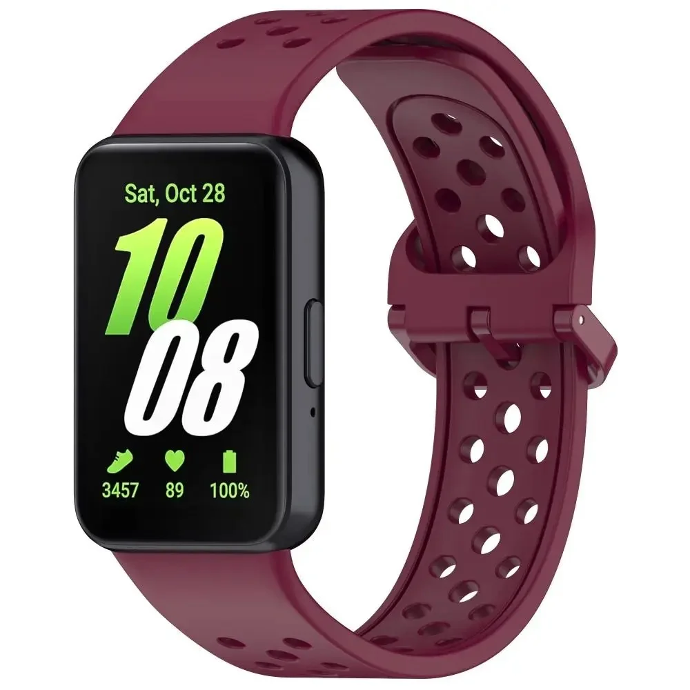 Soft Silicone Watch Compatible with Samsung Galaxy Fit3 Replacement Bracelet Breathable Watchband Smart Watch Sports Accessories