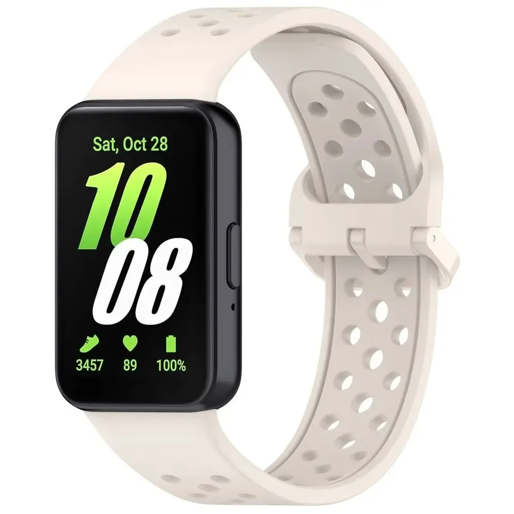 Soft Silicone Watch Compatible with Samsung Galaxy Fit3 Replacement Bracelet Breathable Watchband Smart Watch Sports Accessories