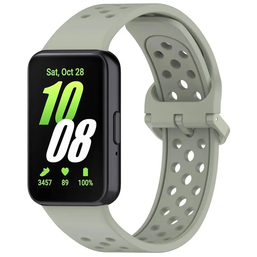 Soft Silicone Watch Compatible with Samsung Galaxy Fit3 Replacement Bracelet Breathable Watchband Smart Watch Sports Accessories