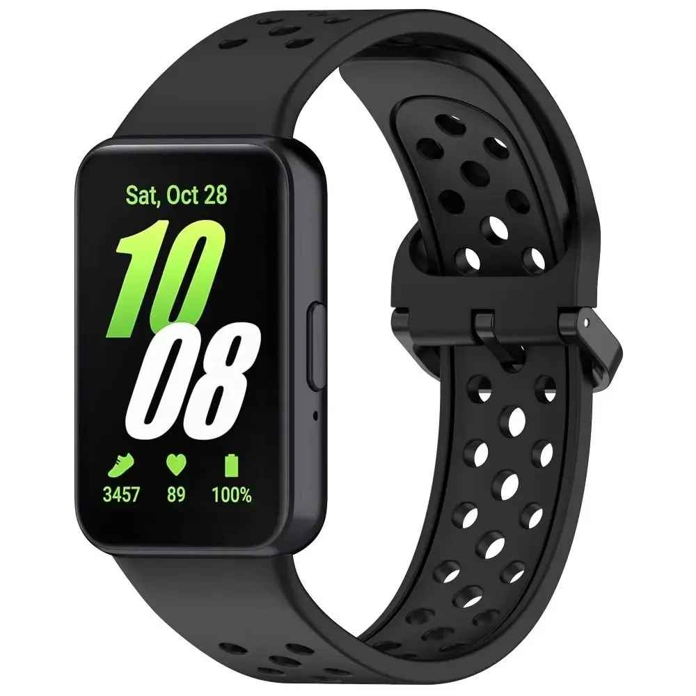 Soft Silicone Watch Compatible with Samsung Galaxy Fit3 Replacement Bracelet Breathable Watchband Smart Watch Sports Accessories