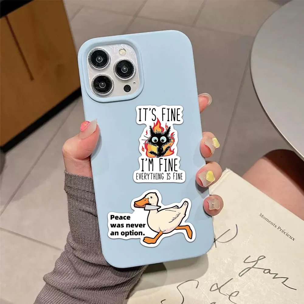 50PCS Prank Meme Stickers Personalized Graffiti Stickers Decorative Luggage Notebook Car Skateboard Stickers